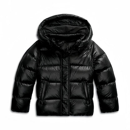Damen Steppjacke mit Kapuze und Reißverschluss Übergangsjacke 1