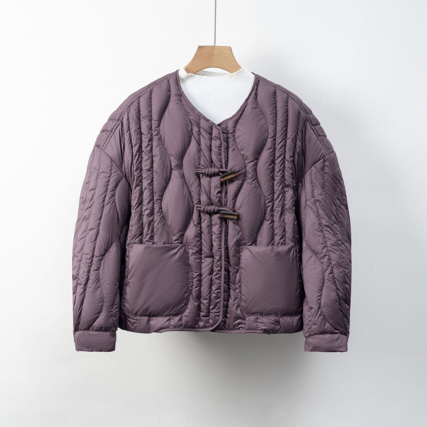 Damen Steppjacke mit Knopfverschluss | Warme Winterjacke 0