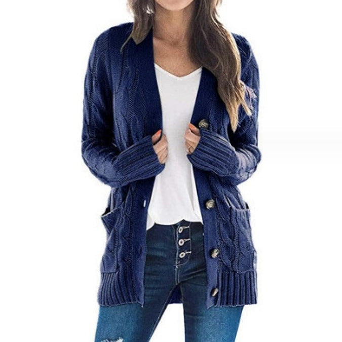 Damen Strickjacke EB | Elegante Übergangsjacke mit Taschen 1