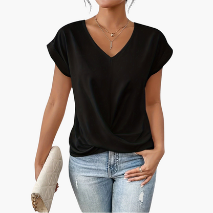 Damen T-Shirt mit Herz-Ausschnitt | Lässiges Sommeroberteil 1