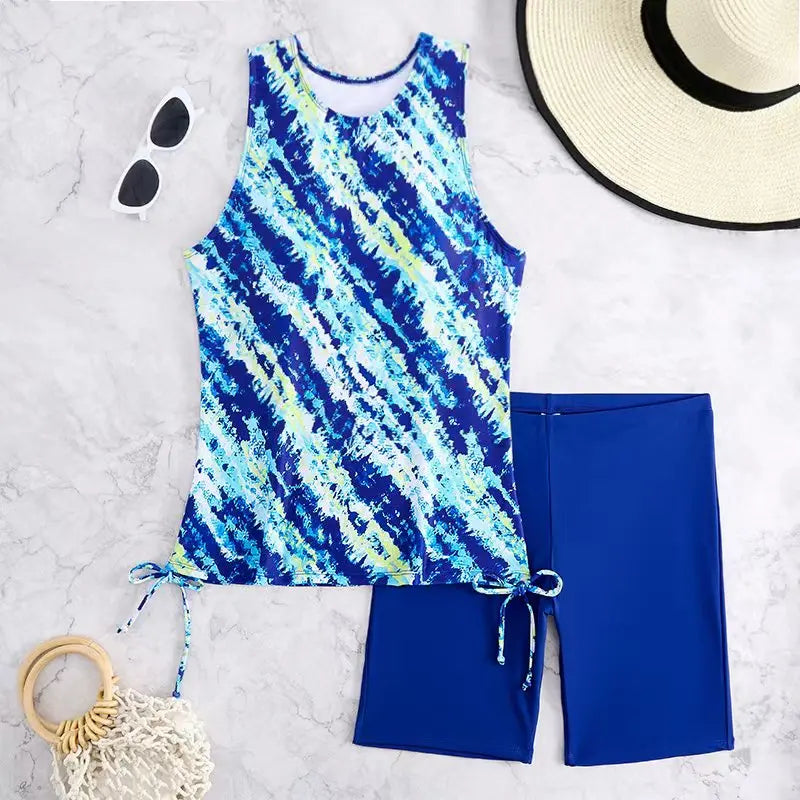 Damen Tankini Set mit Knie Shorts | Bademode 2