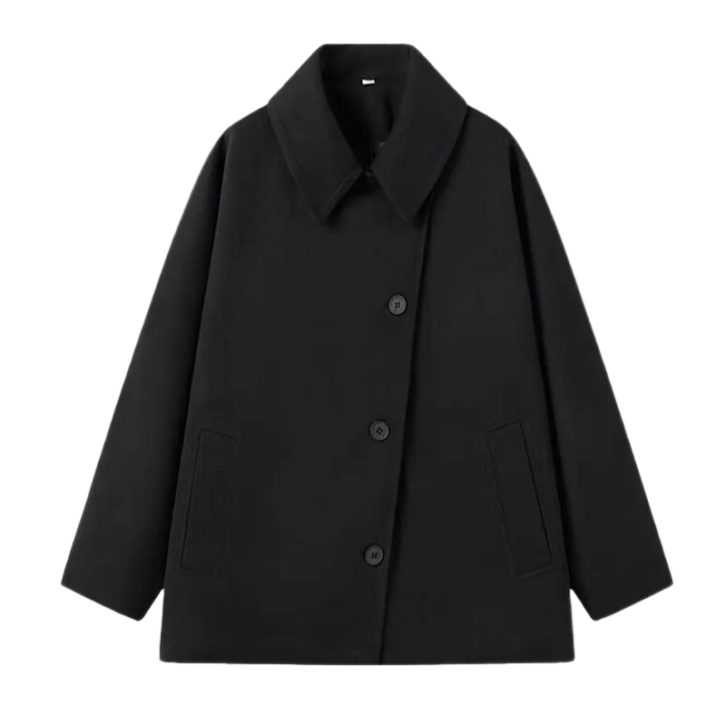 Damen Übergangsjacke Selina | Oversized Mantel mit Knopfverschluss 9