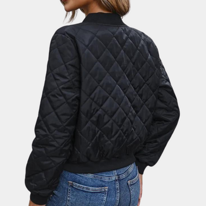 Damen Übergangsjacke mit Reißverschluss und gerippten Bündchen 1