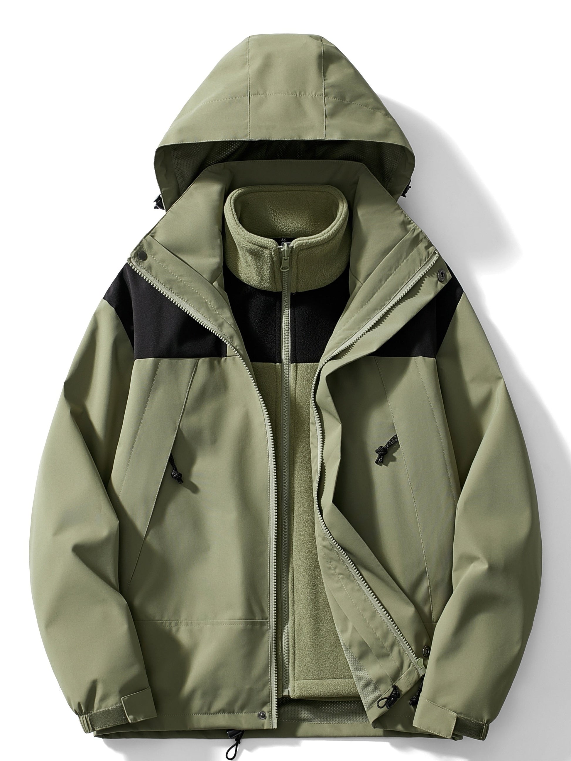 Damen Winterjacke 3-in-1 Fleece mit Kapuze 0