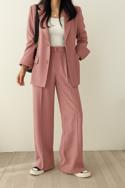 Damen Zweiteiliger Anzug | Baumwolle Elasthan Blazer & Hose 1
