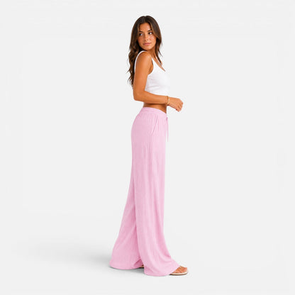 Damenhose mit weitem Bein und elastischem Bund | Lässige Komforthose 4
