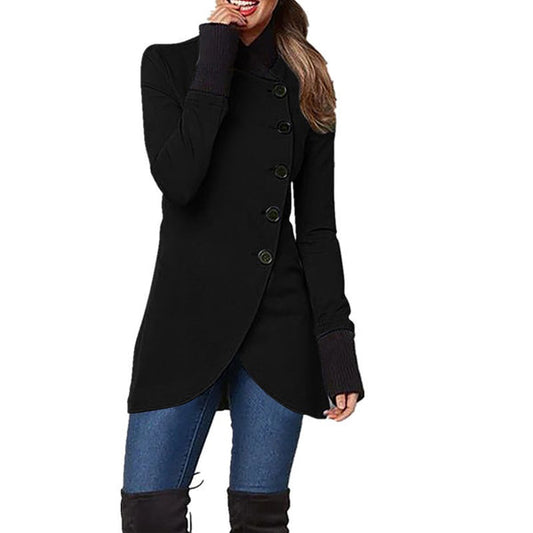 Damenjacke Isabella | Taillierte Übergangsjacke mit Asymmetrischem Verschluss 0