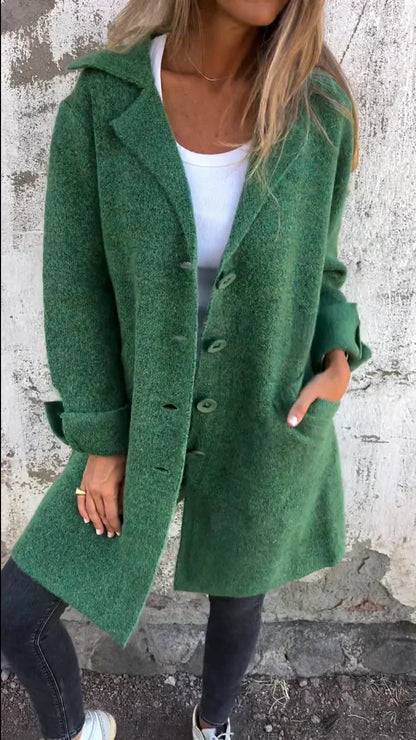 Damenmantel Sorella | Mittellanger Wintermantel mit Knopfleiste 2