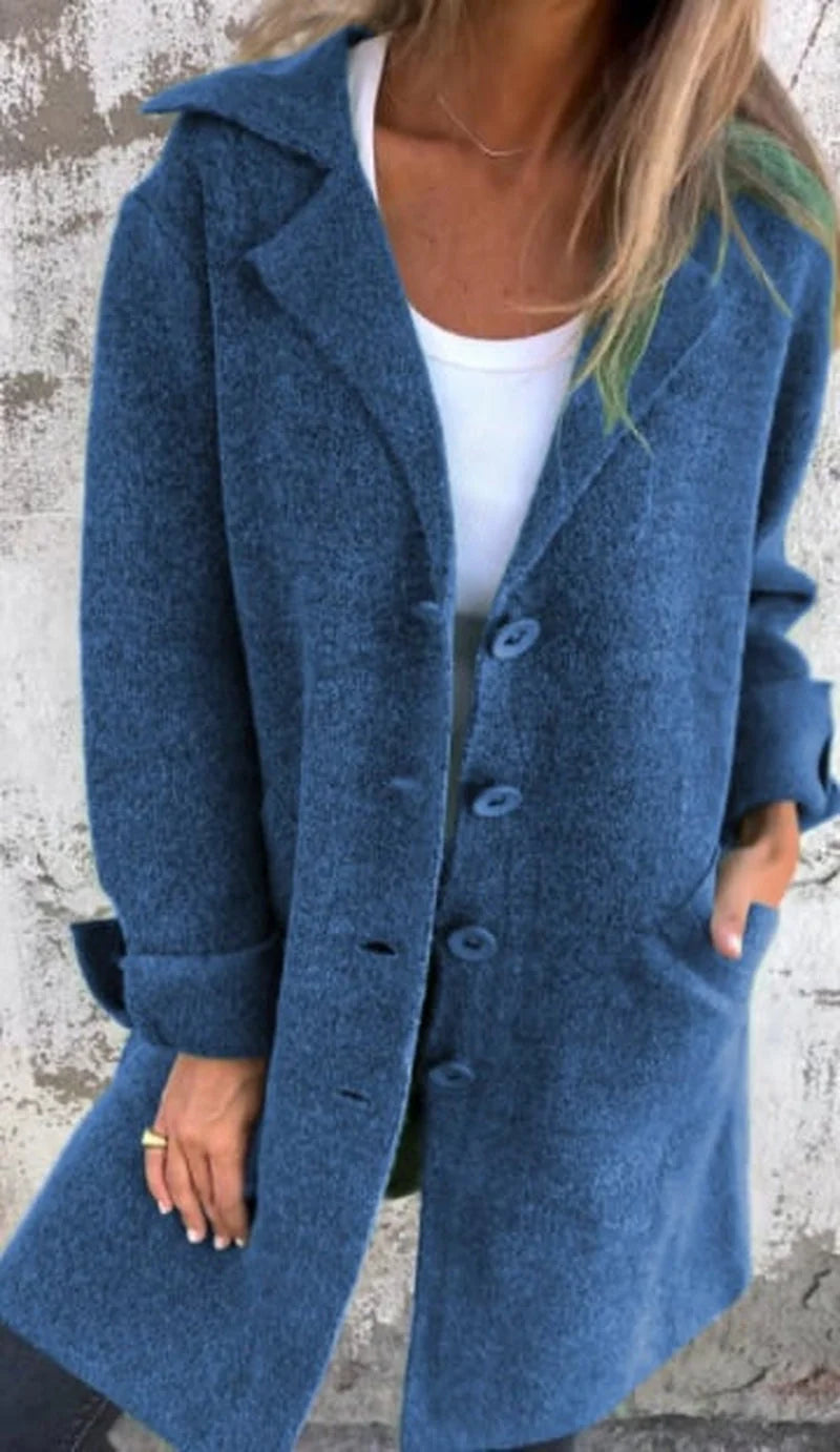 Damenmantel Sorella | Mittellanger Wintermantel mit Knopfleiste 5