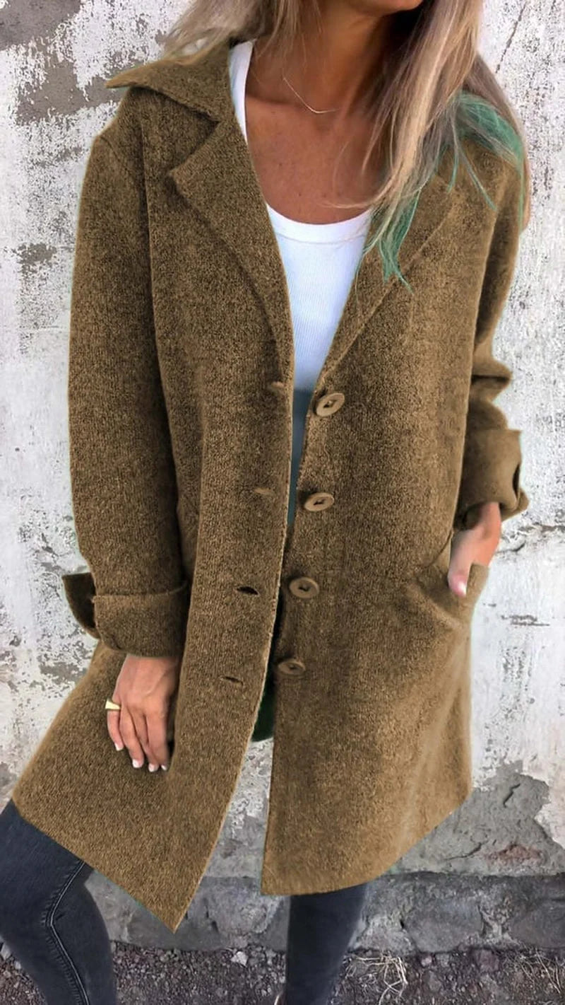 Damenmantel Sorella | Mittellanger Wintermantel mit Knopfleiste 9