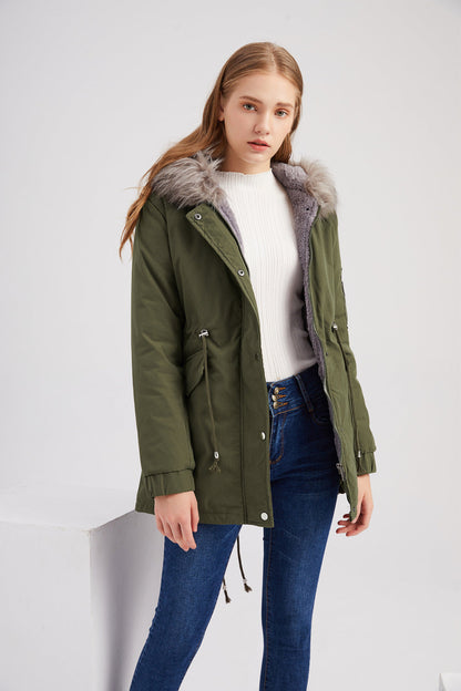 Damenparka mit Kapuze Warm und Winddicht 1