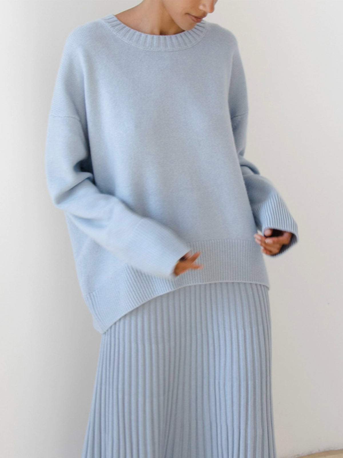 Damenpullover Oversized Warm Rundhals Langarm 1