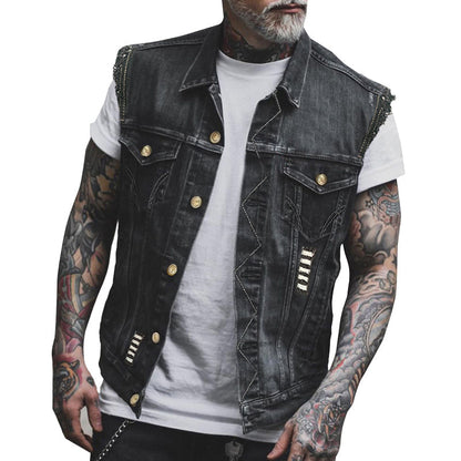 Denim Weste Herren Ärmellos | Streetwear Look für Männer 1