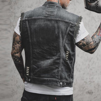 Denim Weste Herren Ärmellos | Streetwear Look für Männer 2