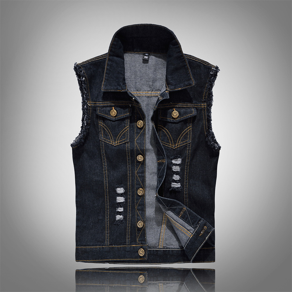 Denim Weste Herren Ärmellos | Streetwear Look für Männer 6