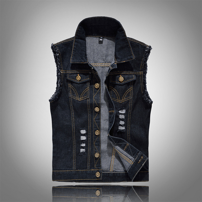 Denim Weste Herren Ärmellos | Streetwear Look für Männer 6