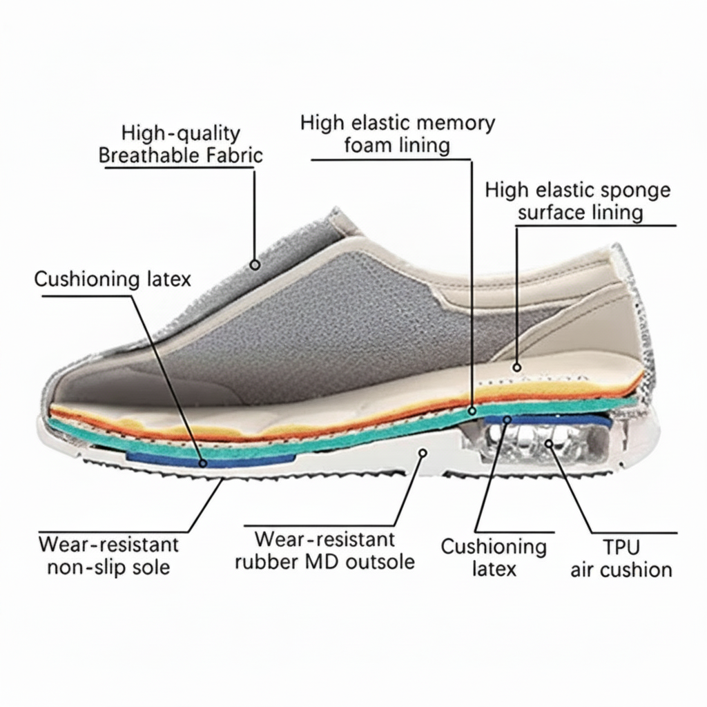 Diabetikerschuhe Wide | Memory-Schaum Extra Breit Komfort 5