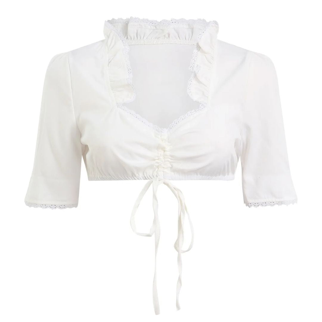 Dirndlbluse Josephine | Elegante Trachtenbluse mit Spitzenmuster 3
