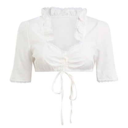 Dirndlbluse Josephine | Elegante Trachtenbluse mit Spitzenmuster 3