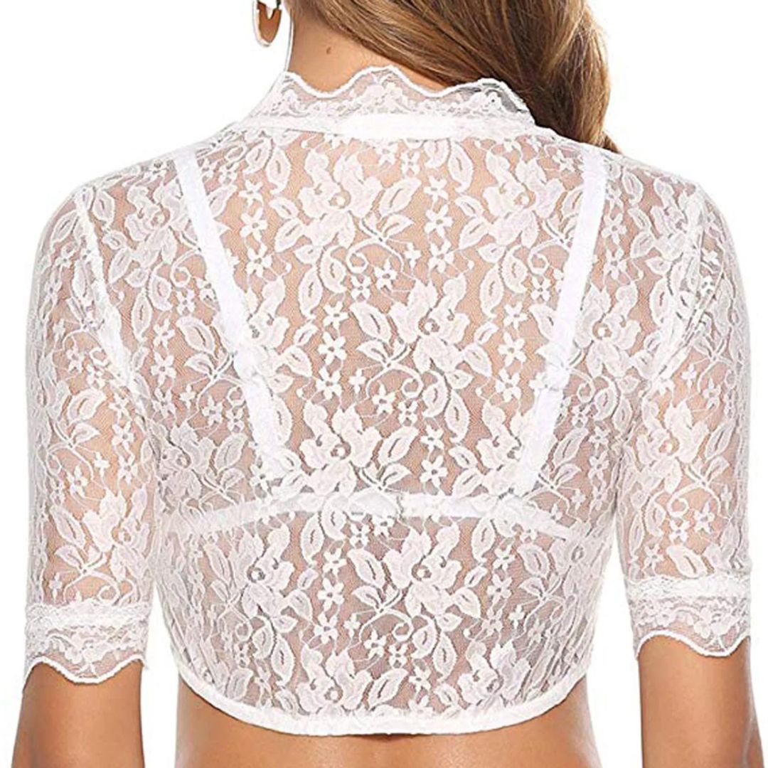 Dirndlbluse Juliana | Traditionelle Oktoberfest-Bluse mit Spitze 3