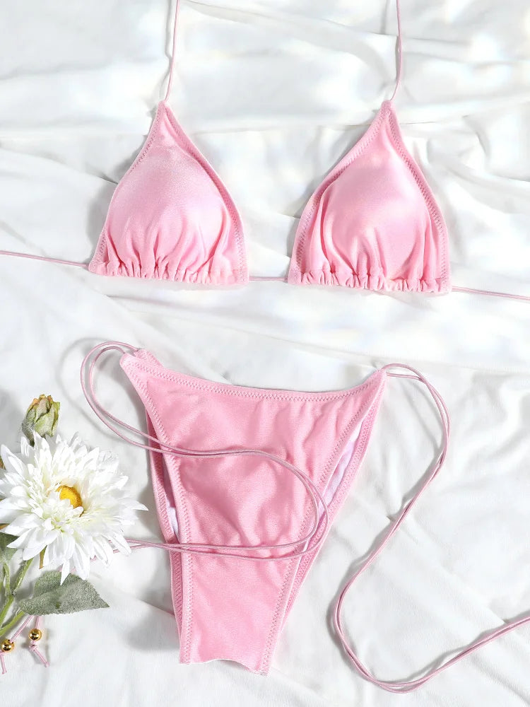 Dreieck Mini Bikini Set | Damen Badeanzug 11