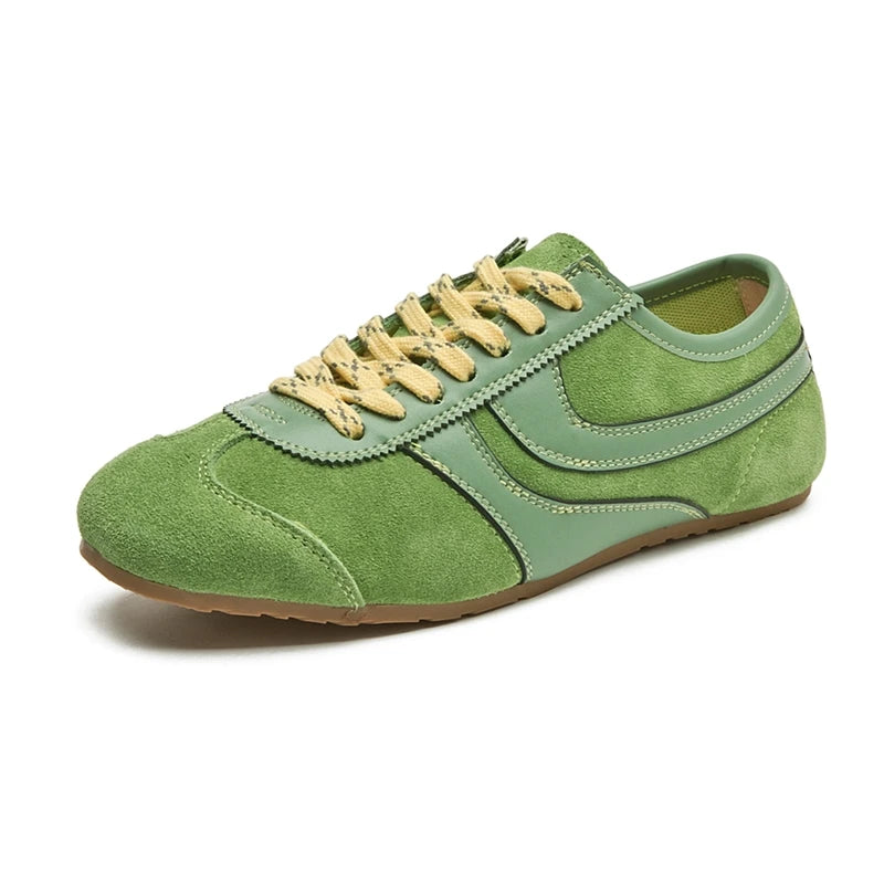 Echte Leder Sneakers | Retro Damen Turnschuhe 1