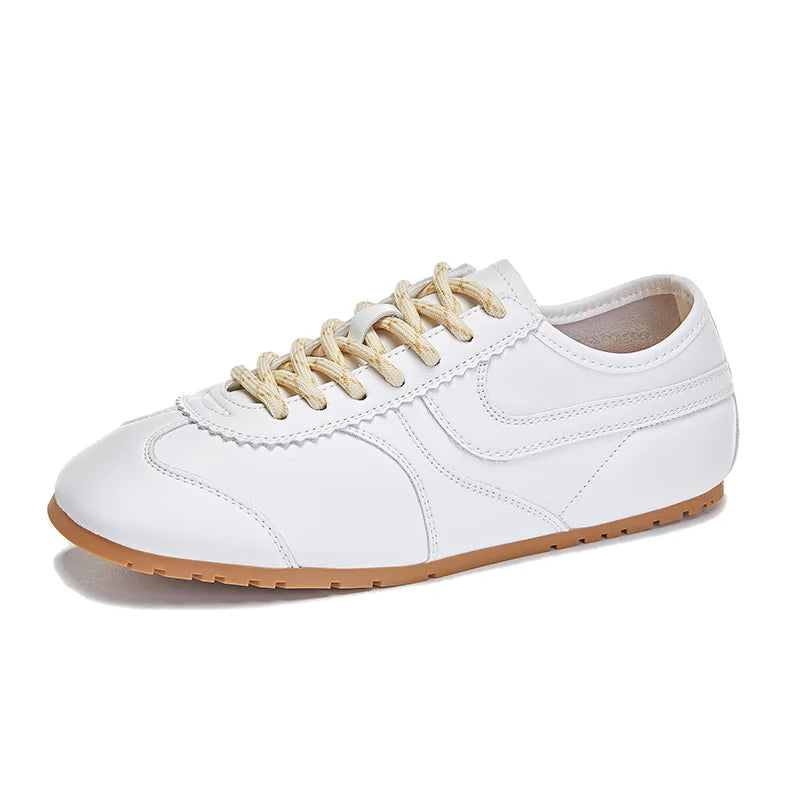 Echte Leder Sneakers | Retro Damen Turnschuhe 6
