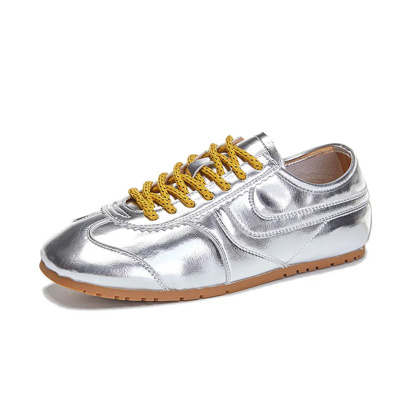 Echte Leder Sneakers | Retro Damen Turnschuhe 7