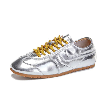 Echte Leder Sneakers | Retro Damen Turnschuhe 7
