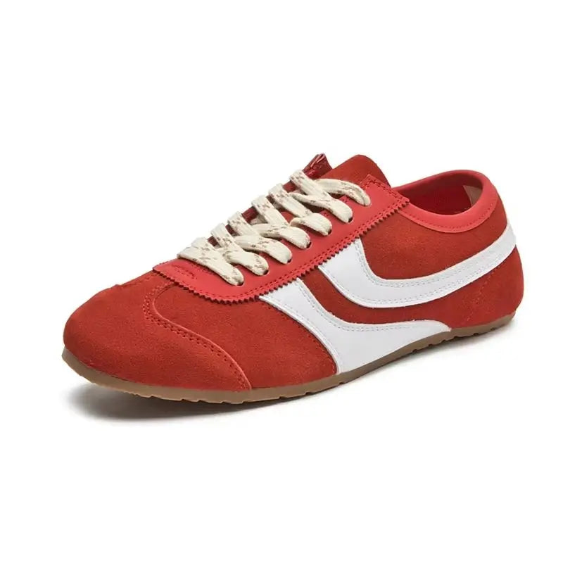 Echte Leder Sneakers | Retro Damen Turnschuhe 8
