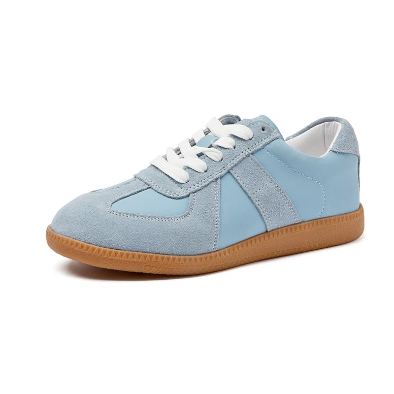 Echtes Leder Weiße Sneaker Damen | Flache Schuhe für den Frühling 13