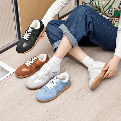 Echtes Leder Weiße Sneaker Damen | Flache Schuhe für den Frühling 5