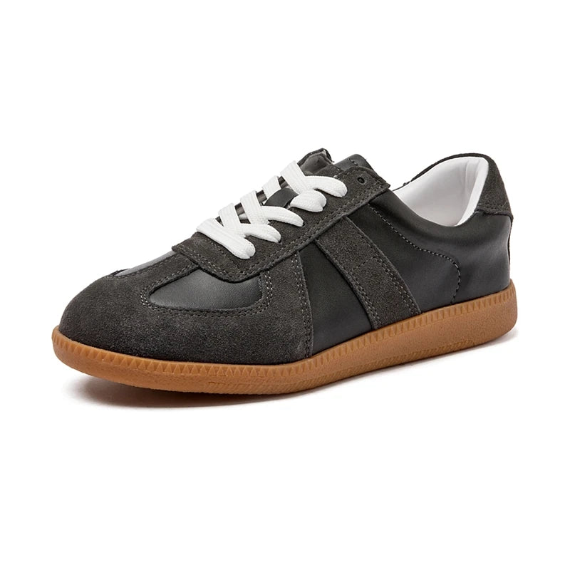 Echtes Leder Weiße Sneaker Damen | Flache Schuhe für den Frühling 9