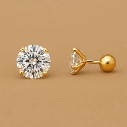 Elegante Ohrringe Gold Set | Ohrstecker Zirkonia Edelstahl 1