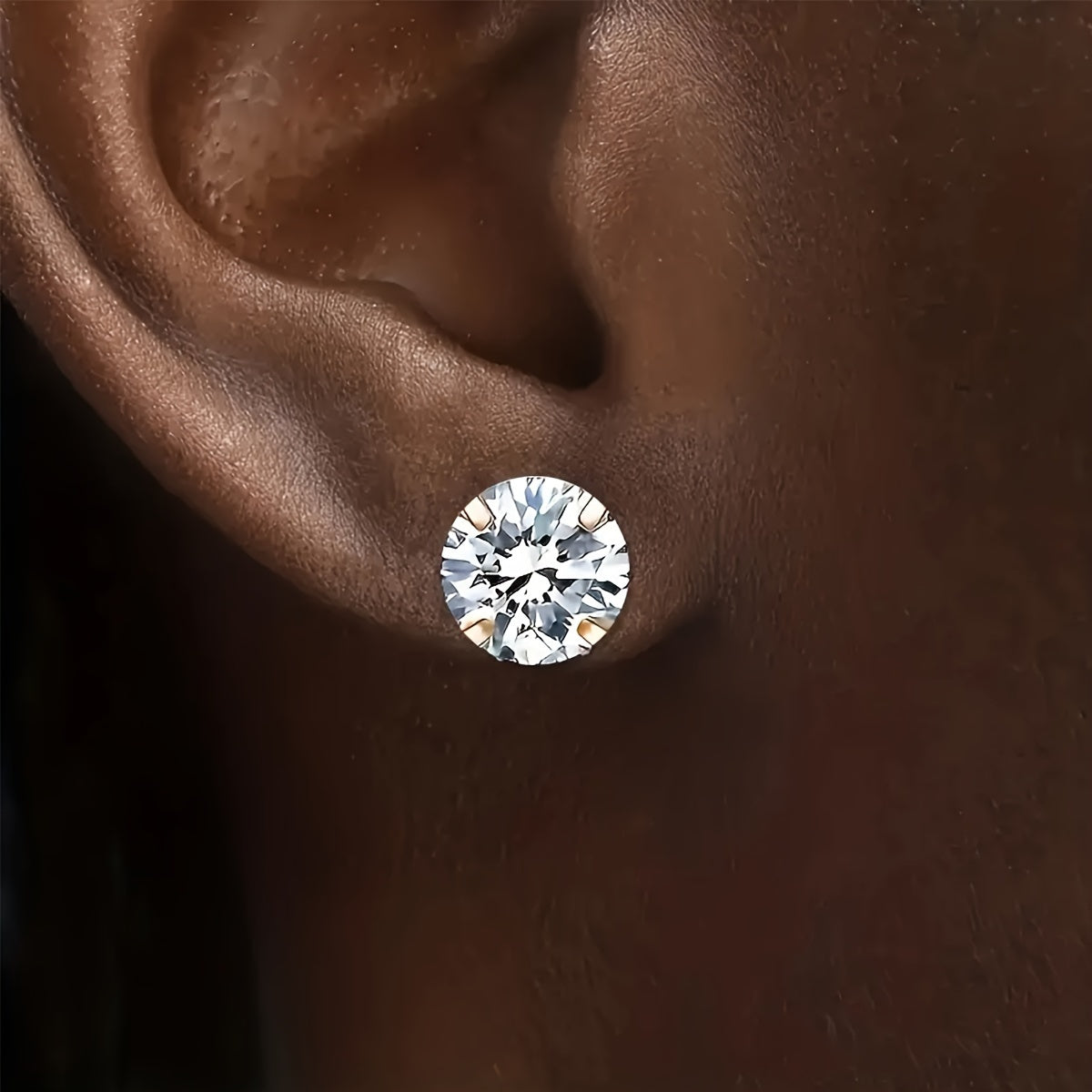 Elegante Ohrringe Gold Set | Ohrstecker Zirkonia Edelstahl 4
