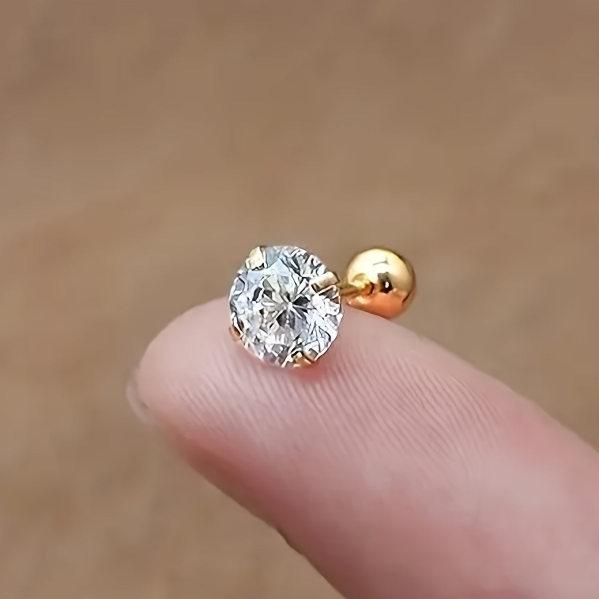 Elegante Ohrringe Gold Set | Ohrstecker Zirkonia Edelstahl 5