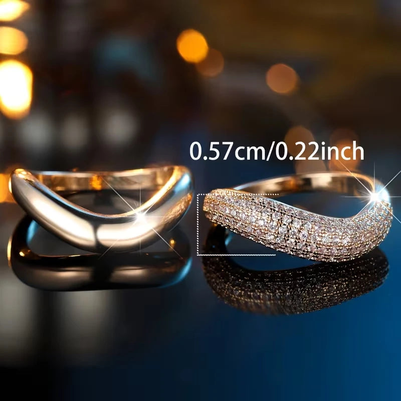 Elegante Ringe | Zweiteiliges Ring-Set für Verlobung und Hochzeit 1