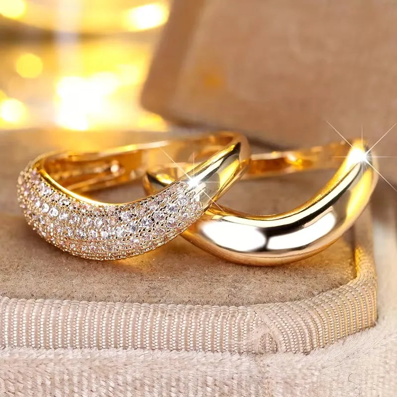 Elegante Ringe | Zweiteiliges Ring-Set für Verlobung und Hochzeit 2