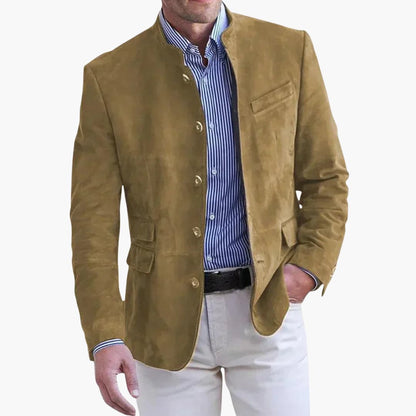 Eleganter Herren Blazer Stehkragen | Sakko Herren 0