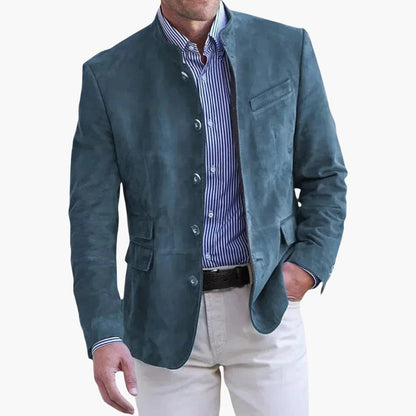 Eleganter Herren Blazer Stehkragen | Sakko Herren 1