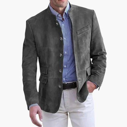 Eleganter Herren Blazer Stehkragen | Sakko Herren 2