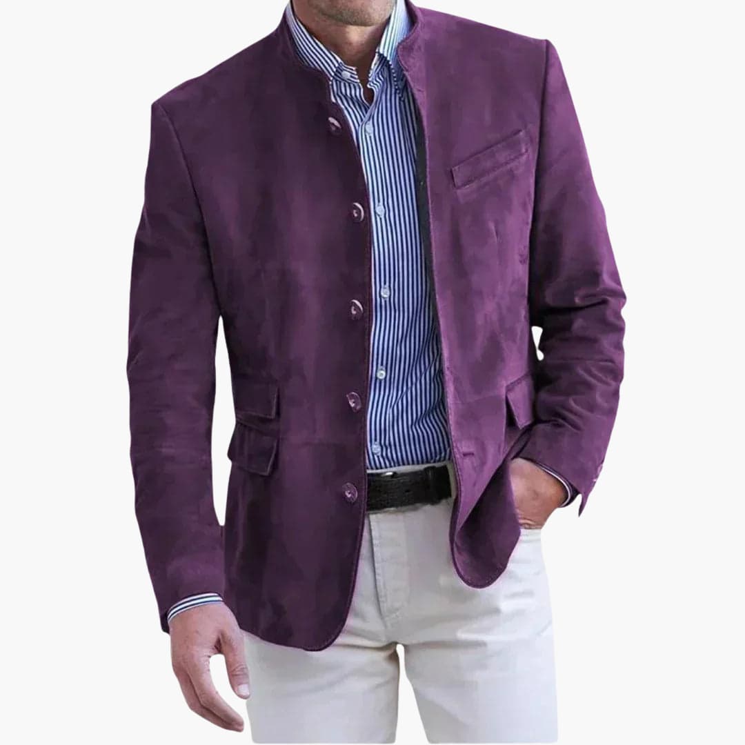 Eleganter Herren Blazer Stehkragen | Sakko Herren 3