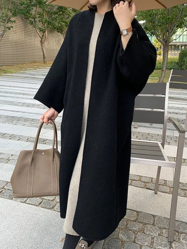Eleganter Langer Wollmantel Damen | Winter Mäntel Damen 10