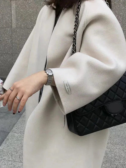 Eleganter Langer Wollmantel Damen | Winter Mäntel Damen 4
