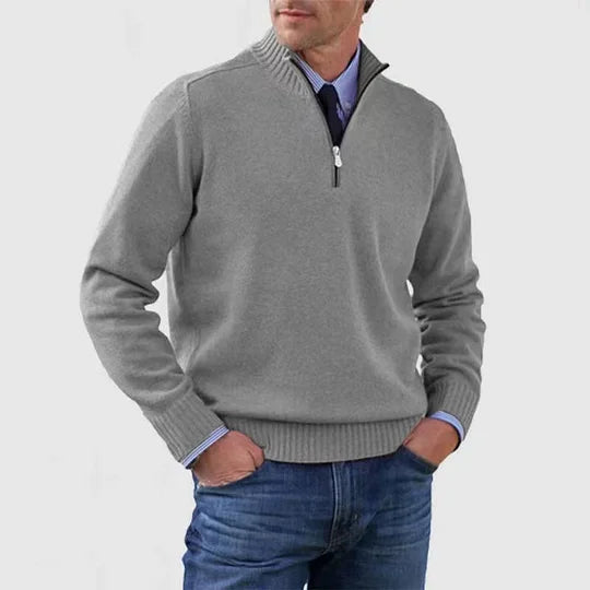 Eleganter Stehkragenpullover mit Reißverschluss | Herrenpullover 10