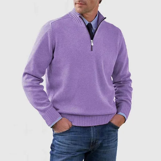 Eleganter Stehkragenpullover mit Reißverschluss | Herrenpullover 11