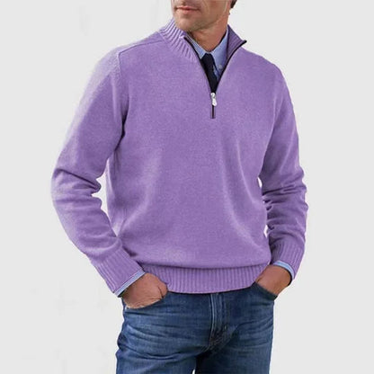 Eleganter Stehkragenpullover mit Reißverschluss | Herrenpullover 11