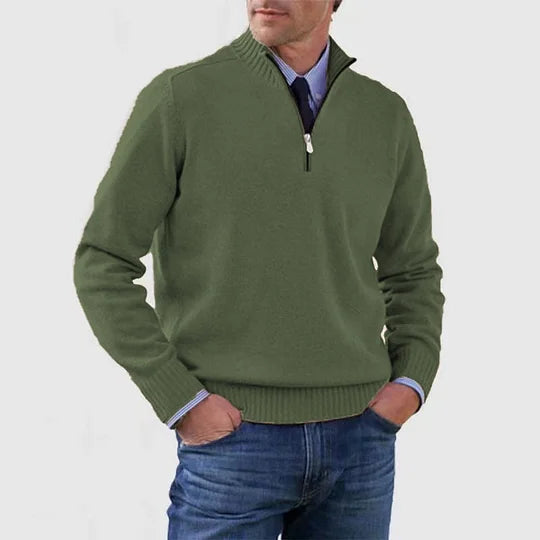 Eleganter Stehkragenpullover mit Reißverschluss | Herrenpullover 3
