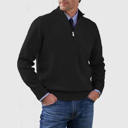 Eleganter Stehkragenpullover mit Reißverschluss | Herrenpullover 4