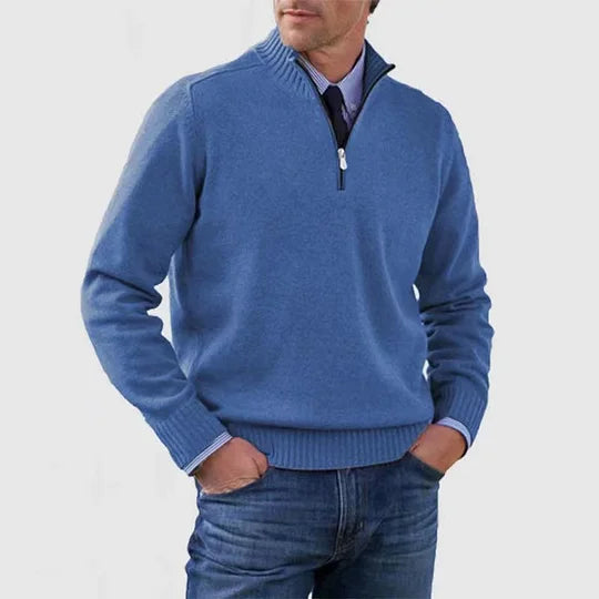 Eleganter Stehkragenpullover mit Reißverschluss | Herrenpullover 5